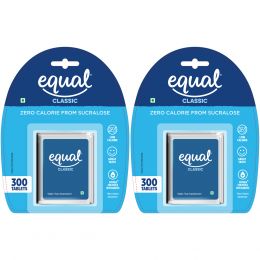 equal : Classic Zero Calorie Sweetener - Pack of 2 (300 Tablets Each)