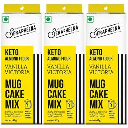 Serapheena: Vanilla Victoria Keto Cake Mix with Almond Flour - Pack of 3 (42gm Each)