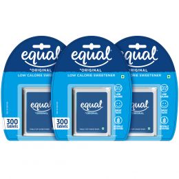 equal : Original Low Calorie Sweetener - Pack of 3 (300 Tablets Each)