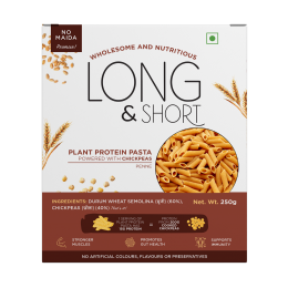 Long & Short: Plant Power Protien Pasta Chickpea Penne - 250gm
