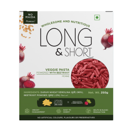 Long & Short: Veggie Pasta Beetroot Penne - 250gm