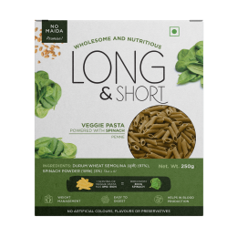 Long & Short: Veggie Pasta Spinach Penne - 250gm
