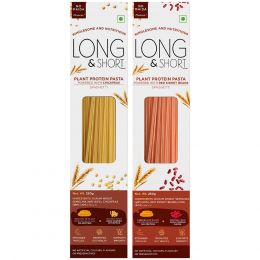 Long & Short: Spaghetti Plant Protein Red Kidney Beans Pasta & Chickpea Pasta - Pack of 2 (250gm Each)