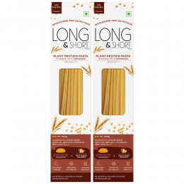 Long & Short: Spaghetti Plant Protein Chickpeas Pasta - Pack of 2 (250gm Each)