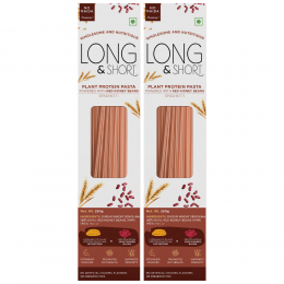 Long & Short: Spaghetti Plant Protein Red Kidney Bean Pasta - Pack of 2 (250gm Each)