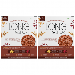 Long & Short: Penne Plant Protein Red Kidney Bean Pasta - Pack of 2 (250gm Each)