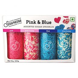 Serapheena: Pink and Blue Sugar Sprinkles for Cakes & Cupcakes Decoration - 100gm