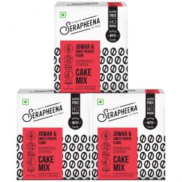 Serapheena: Espresso Coffee Jowar and Sweet Potato Flour Cake Mix - Pack of 3 (205gm Each)
