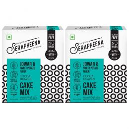 Serapheena: Cocoa Heaven Jowar and Sweet Potato Flour Cake Mix - Pack of 2 (200gm Each)
