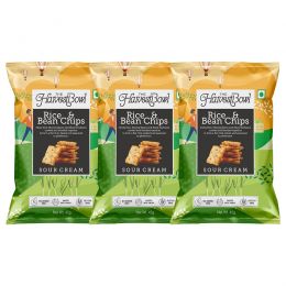 The Harvest Bowl: Sour Cream Rice & Bean Chips - Pack of 3 45gm