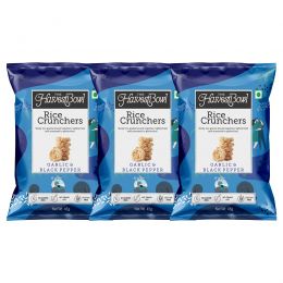 The Harvest Bowl: Garlic and Black Pepper Rice Crunchers - Pack of 3 45gm