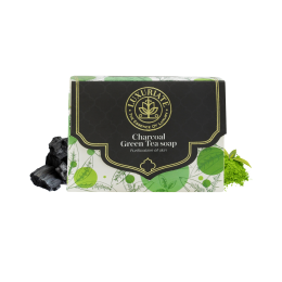 Luxuriate : Charcoal and Green Tea Soap for Clear Skin Anti Acne and Tan Removal for Men and Women - 125gm