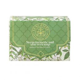 Luxuriate : Neem Turmeric Aloe Vera Spotless Skin Nourishment Soap Bar for Men and Women- 125 ml