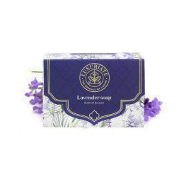 Luxuriate: Lavender Handmade Soap with Real Lavender Rejuvenating Body Beauty Bar for Men and Women - 125gm