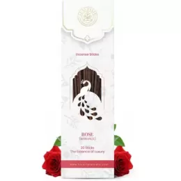 Luxuriate: Rose Ayurvedic,Organic,Natural and Non-Toxic Incense Sticks - Contains 20 Incense Sticks