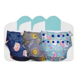 Superbottoms: Cloth Diapers for babies - Cloth Diaper Combo Pack of 3 Freesize UNO- New Version, Reusable