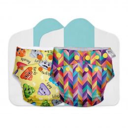 Superbottoms: Cloth Diapers for babies - Cloth Diaper Combo Pack of 2 Freesize UNO- New Version, Reusable