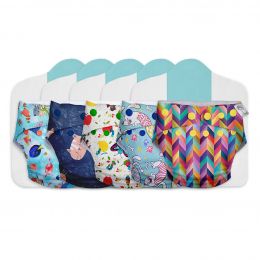 Superbottoms: Cloth Diapers for babies - Cloth Diaper Combo Pack of 5 Freesize UNO- New Version, Reusable