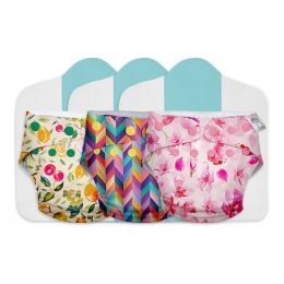 Superbottoms: Cloth Diapers for babies - Cloth Diaper Combo Pack of 3 Freesize UNO- New Version, Reusable