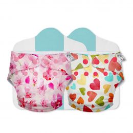 Superbottoms: Cloth Diapers for babies - Cloth Diaper Combo Pack of 2 Freesize UNO- New Version, Reusable