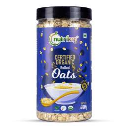 Nutriorg: Certified Organic Rolled Oats - 400 gm