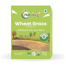 Nutriorg: Certified Organic Wheatgrass powder - 75 gm