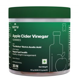 SETU: Apple Cider Vinegar Gummies  - Lemon Flavour - 30 Gummies