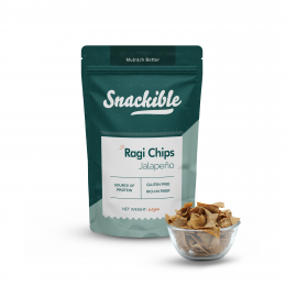 Snackible: Jalapeno Ragi Chips (Pack of 3) - 60 gm each