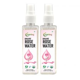 Nutriorg: Certified Organic Rose Water - 100 ml ( Pack of 2)