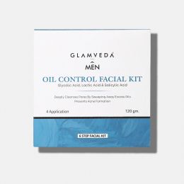 Glamveda: Men Oil Control - Glycolic Acid, Lactic Acid & Salicylic Acid Facial Kit