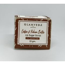 Glamveda: Coffee & Kokum Butter Lip Sugar Scrub - 15g