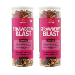 Omay Foods: Strawberry Blast Trail Mix - Pack of 2 (160gm each)