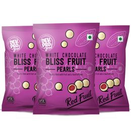 Dev Pro Food: Bliss Fruit Pearls Forest Fruit Yoghurt White chocolate - Pack of 3  - (Each - 40 gm)