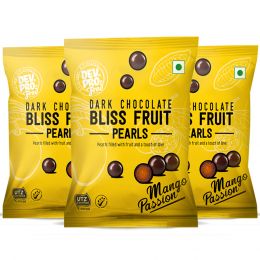 Dev Pro Food: Bliss Fruit Pearls Mango Passion Fruit Dark chocolate - (Each - 40 gm)