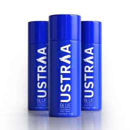 Ustraa: Blue Deodorant Body Spray - Set of 3 - 150 ml