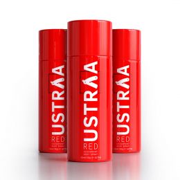 Ustraa: Red Deodorant Body Spray - Set of 3 - 150 ml