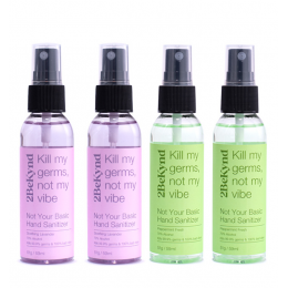 2BeKynd: Gentle and moisturizing hand sanitizer, Anti-Bacterial, hydrating, Peppermint Fresh and Soothing Lavender (Pack of 4)