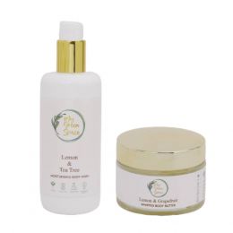 My Green Space: Lemon Tea Tree Body Wash 250 ml + Lemon Grapefruit Body Butter 50 g