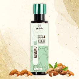 Nat Habit: Cold Pressed 100% Pure Sweet Almond (Badam) Oil - 100ml