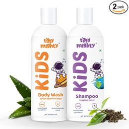 Tiny Mighty: Kids Body Wash & Shampoo, 200 ml Each, For Sensitive Skin, Plant Based And Natural