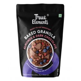 True Elements: Baked Granola Almonds And Dark Chocolate - 140 gm