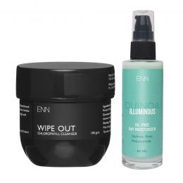 Enn Beauty: Wipe Out Chlorophyll Cleanser and Illuminous Oil free Day Moisturiser Kit