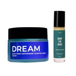 Enn Beauty: night routine combo Kit, Dream, Blue Tansy Antioxidant Sleeping Mask|Drop the Bags Under Eye Serum