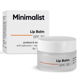Minimalist: SPF 30 Lip Balm with Ceramides & HA for lip protection & nourishment - 8gm