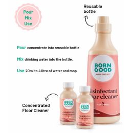 Born Good: Plant Based Concentrated Disinfecting Liquid Floor & Surface Cleaner Kit  - 100ml