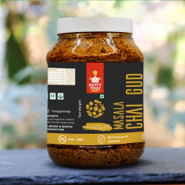 Nutty Yogi: Masala Chai gud Jar - Made with Pure Indian Jaggery - 1.5 kg