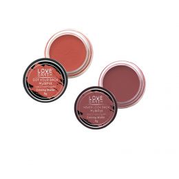Love Earth: Lip Tint & Cheek Tint Multipot Combo (Coral & Ruby Pink) with Richness of Jojoba Oil and Vitamin E for Lips, Eyelids and Cheeks