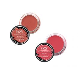 Love Earth: Lip Tint & Cheek Tint Multipot Combo (Rose Pink & Coral) with Richness of Jojoba Oil and Vitamin E for Lips, Eyelids and Cheeks