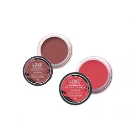 Love Earth: Lip Tint & Cheek Tint Multipot Combo (Rose Pink & Mauvish Pink) with Richness of Jojoba Oil and Vitamin E for Lips, Eyelids and Cheeks