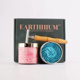 Earthhium: Rose & Geranium Whipped Cream Soap, Hugo Boss Shaving Cream & Bamboo Razor
